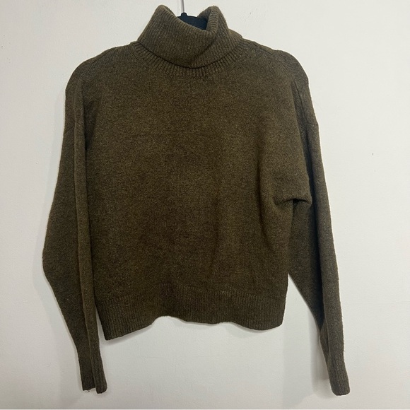 Cozy Olive Green Turtleneck Sweater - Picture 1 of 4